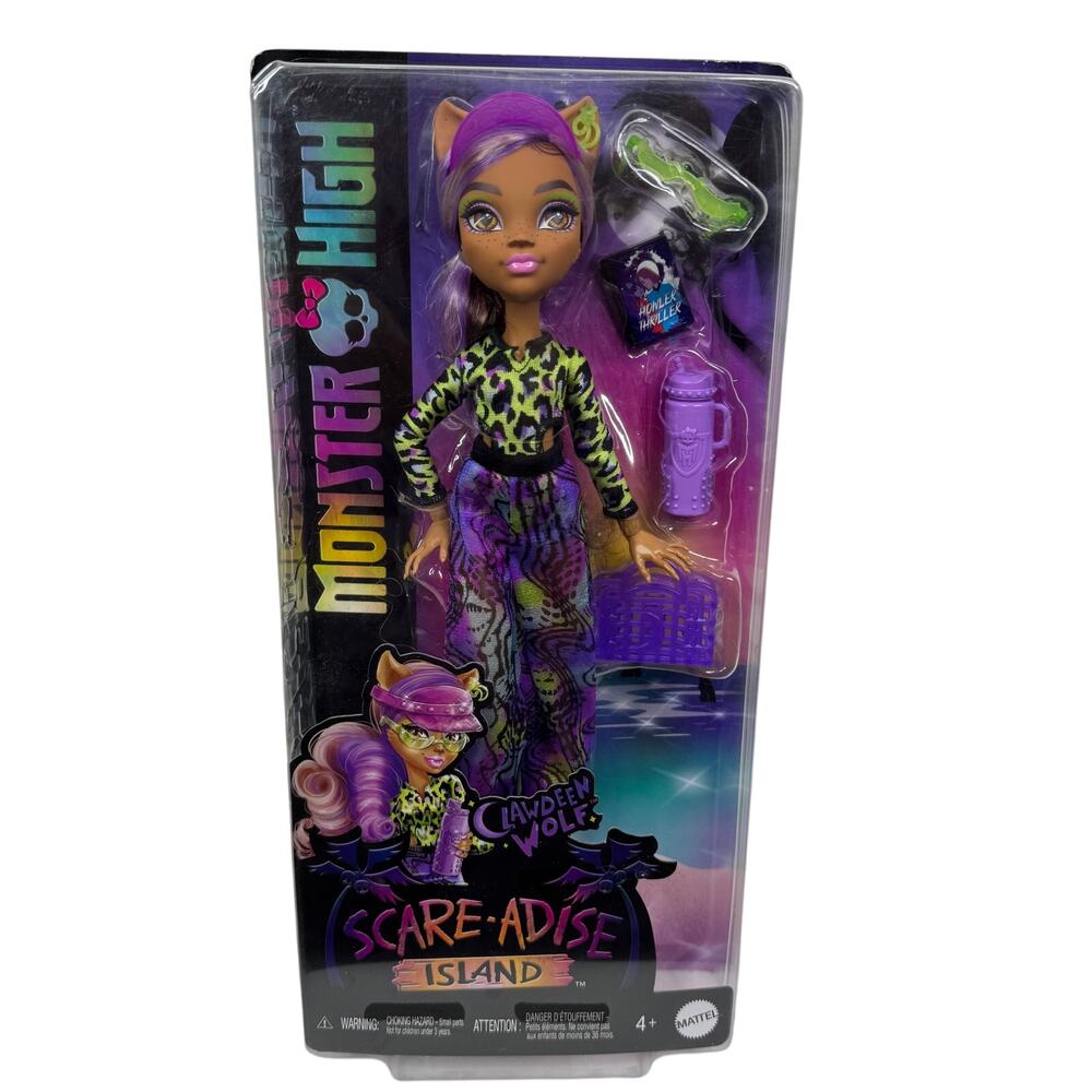 Monster High Scare-Adise Island Clawdeen Wolf Fashion Doll With Swimsuit